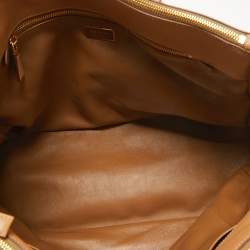 Pre Owned Prada Natural Leather Extra Large Galleria Tote