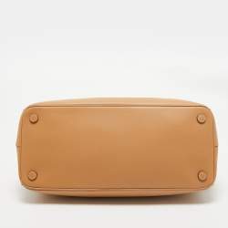 Pre Owned Prada Natural Leather Extra Large Galleria Tote