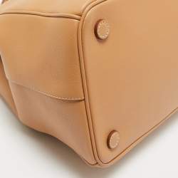 Pre Owned Prada Natural Leather Extra Large Galleria Tote