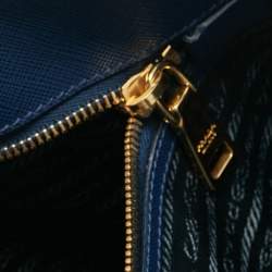 Prada Blue Saffiano Lux Leather Large Galleria Tote