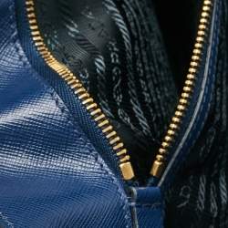 Prada Blue Saffiano Lux Leather Large Galleria Tote