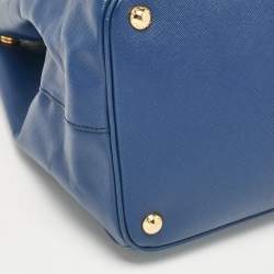 Prada Blue Saffiano Lux Leather Large Galleria Tote