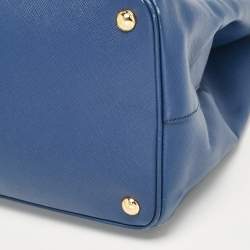 Prada Blue Saffiano Lux Leather Large Galleria Tote