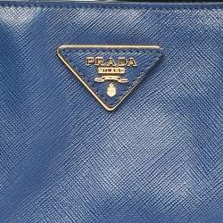 Prada Blue Saffiano Lux Leather Large Galleria Tote