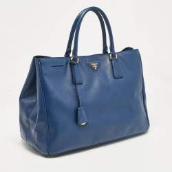 Prada Blue Saffiano Lux Leather Large Galleria Tote