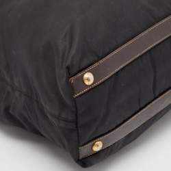 Prada Black Tessuto Nylon and Leather Zip Tote