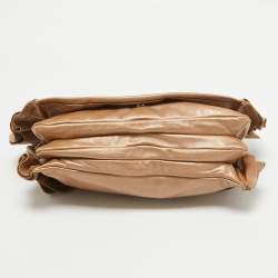 مملوكة مسبقًا حقيبة كتف برادا رافل جلد بني ميتاليك