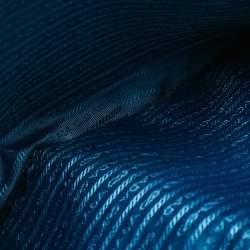 Pre Owned Prada Blue Saffiano Lux Leather Large Double Zip Tote