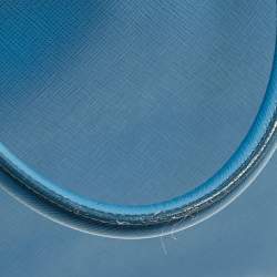 Pre Owned Prada Blue Saffiano Lux Leather Large Double Zip Tote