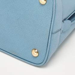 Prada Blue Saffiano Lux Leather Medium Promenade Bag