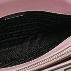 Pre Owned Prada Pink Brushed Leather Re-edition 1995 Tote