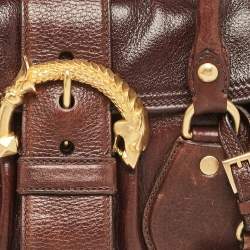 Prada Dark Brown Cervo Animalier Leather Satchel