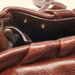 Prada Dark Brown Cervo Animalier Leather Satchel