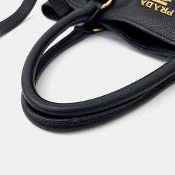 Pre Owned Prada Vitello Dino Tote and Shoulder Bag