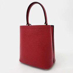 Prada Saffiano Pannier Tote and Shoulder Bag