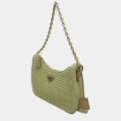 Prada Yarn Raffia Effect Crochet Re-Edition 2005 Shoulder Bag