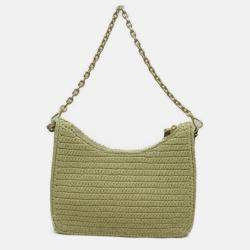 Prada Yarn Raffia Effect Crochet Re-Edition 2005 Shoulder Bag