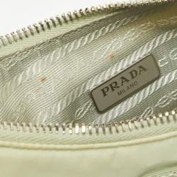 Prada Light Green Leather and Nylon Re-Edition 2005 Bag