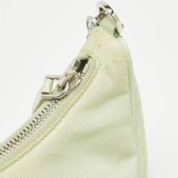 Prada Light Green Leather and Nylon Re-Edition 2005 Bag