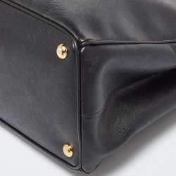 Pre Owned Prada Black Saffiano Leather Large Galleria Tote