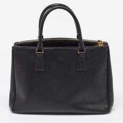 Pre Owned Prada Black Saffiano Leather Large Galleria Tote