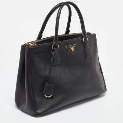 Pre Owned Prada Black Saffiano Leather Large Galleria Tote