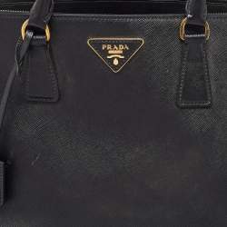 Pre Owned Prada Black Saffiano Leather Large Galleria Tote