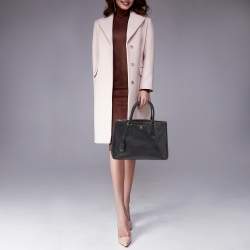 Pre Owned Prada Black Saffiano Leather Large Galleria Tote