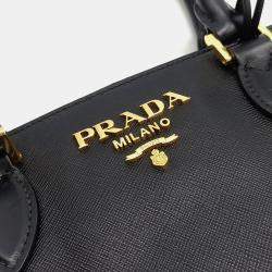 Pre Owned Prada Saffiano Tote And Shoulder Bag