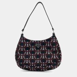 Prada Jacquard Hobo Bag