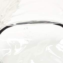 Prada Black/Clear PVC and Canvas Logo Beach Tote
