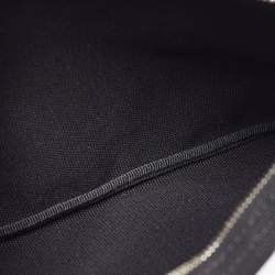 Prada Black/Clear PVC and Canvas Logo Beach Tote