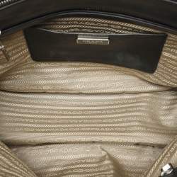 Prada Beige Canvas and Leather City Stitch Double Zip Tote