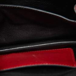 Pre Owned Prada Red Saffiano Lux Leather Mini Sound Flap Crossbody Bag