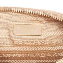 Pre Owned Prada Beige Saffiano Lux Leather Re-Edition 2000 Bag