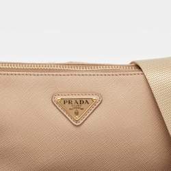 Pre Owned Prada Beige Saffiano Lux Leather Re-Edition 2000 Bag