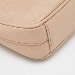 Pre Owned Prada Beige Saffiano Lux Leather Re-Edition 2000 Bag