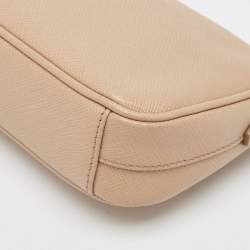Pre Owned Prada Beige Saffiano Lux Leather Re-Edition 2000 Bag