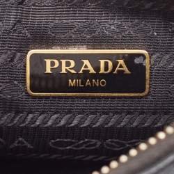 Pre Owned Prada Black Saffiano Lux Leather Mini Re-edition Bag
