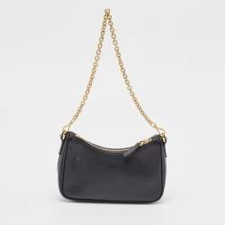 Pre Owned Prada Black Saffiano Lux Leather Mini Re-edition Bag