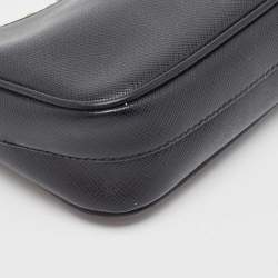 Pre Owned Prada Black Saffiano Lux Leather Mini Re-edition Bag