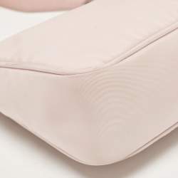 Pre Owned Prada Pink Re-Nylon Re-Edition 2000 Baguette Bag