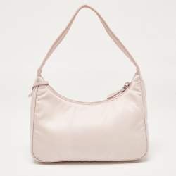 Pre Owned Prada Pink Re-Nylon Re-Edition 2000 Baguette Bag