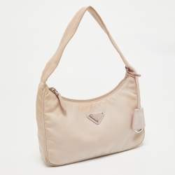 Pre Owned Prada Light Pink Nylon Re-Edition 2000 Bag