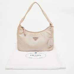 Pre Owned Prada Light Pink Nylon Re-Edition 2000 Bag
