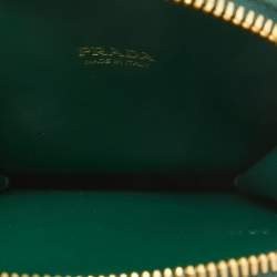 Prada Green Leather Phone Crossbody Bag