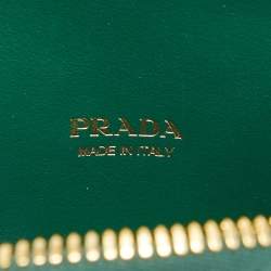 Prada Green Leather Phone Crossbody Bag