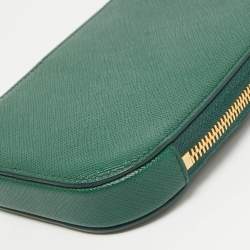 Prada Green Leather Phone Crossbody Bag