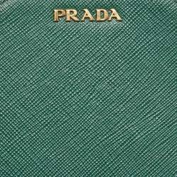 Prada Green Leather Phone Crossbody Bag