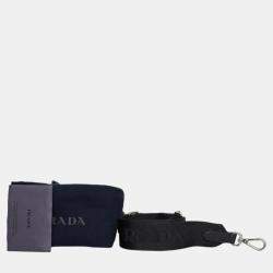 Prada Black Nylon Triangle Padded Shoulder Bag 